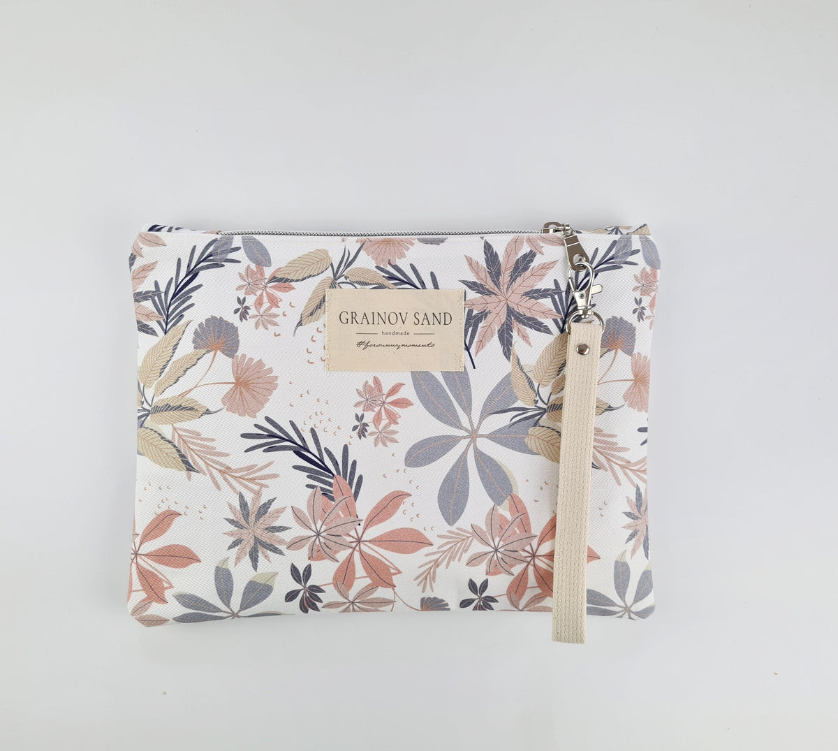 ANNA | POUCH AUS CANVAS MIT BLUMEN