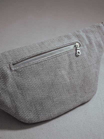 SARAH ÂME | CROSSBODY LEINEN & BAUMWOLLE SILBER