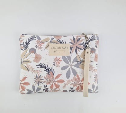 ANNA | POUCH AUS CANVAS MIT BLUMEN